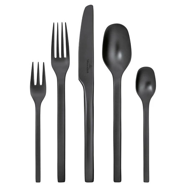 Villeroy & Boch Manufacture Rock Bestickset 20 Delar, Svart