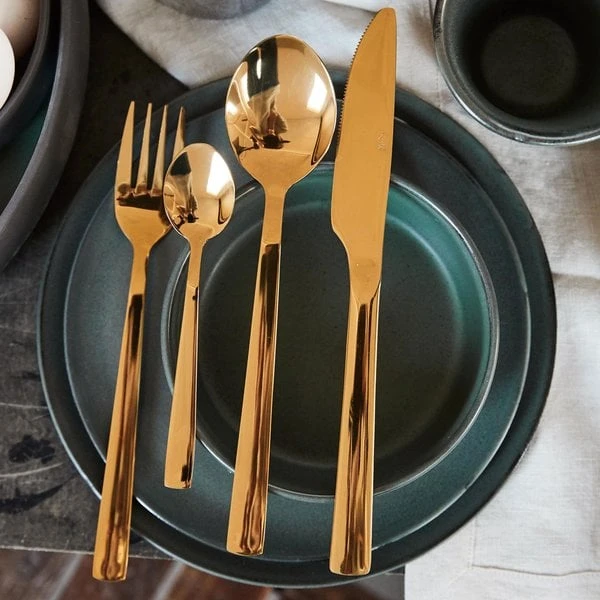 Aida RAW Bestickset 24 Delar, Guld - Bild 3