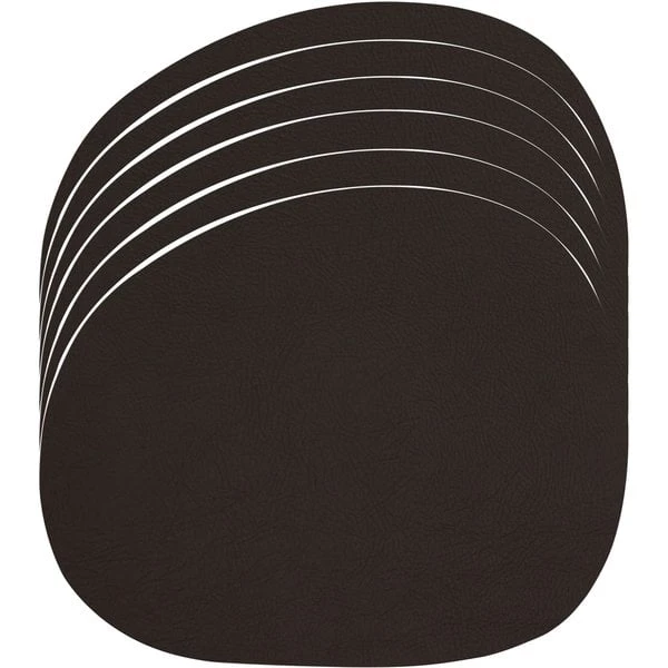 Aida RAW Bordstablett Återvunnet Läder 6 St. Brun