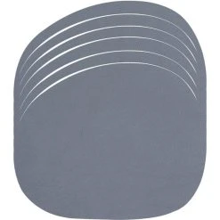 Aida RAW Bordstablett Återvunnet Läder 6 St. Grå