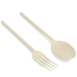 Ernst Metall Salladsbestick Beige