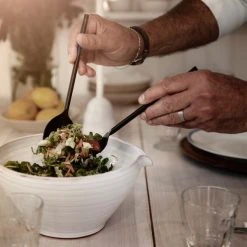 Ernst Metall Salladsbestick Svart