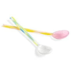 HAY Flat Glasskedar, 2 St, Ljusrosa/vit