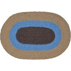 Marimekko Melooni Bordstablett, 39x39 Cm, Jute/blå/brun