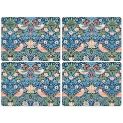 Pimpernel Strawberry Thief Blå Bordsunderlägg 4-pack